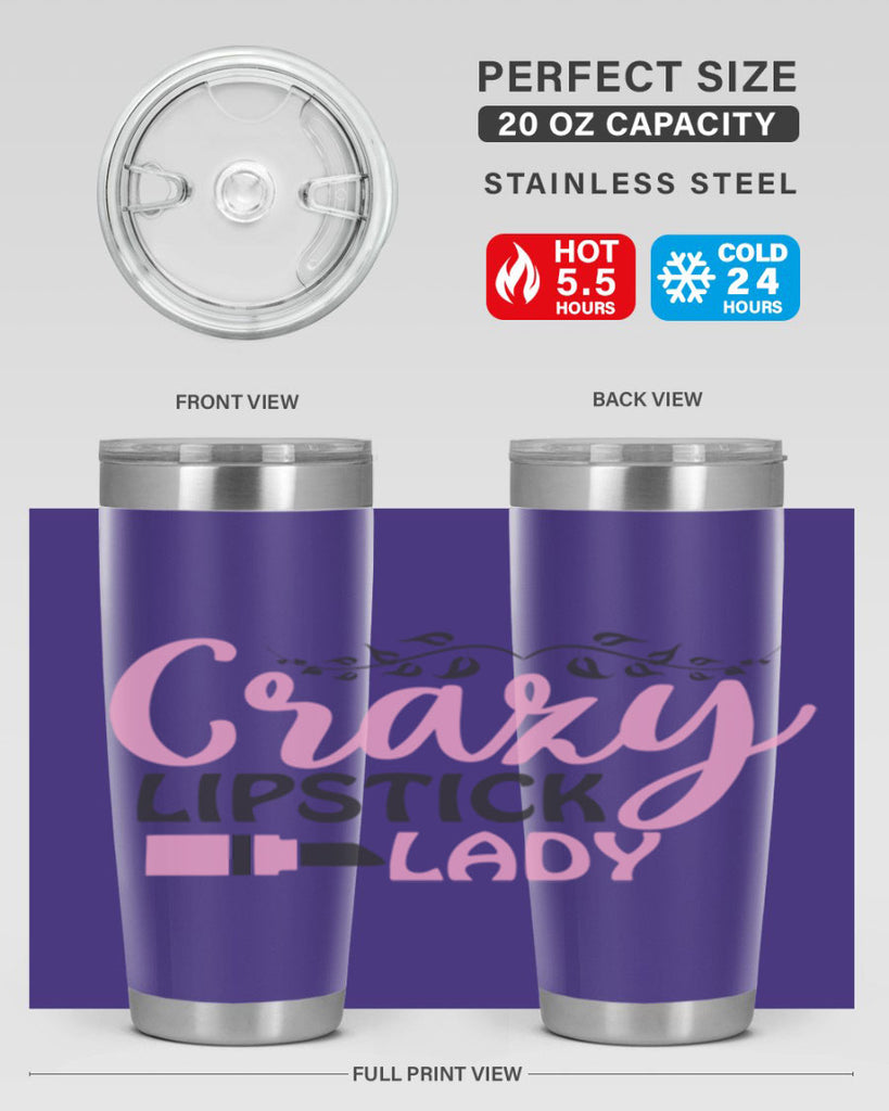 crazy lipstick lady Style 159#- make up- Tumbler