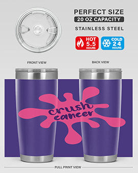 crush cancer Style 14#- breast cancer- Tumbler