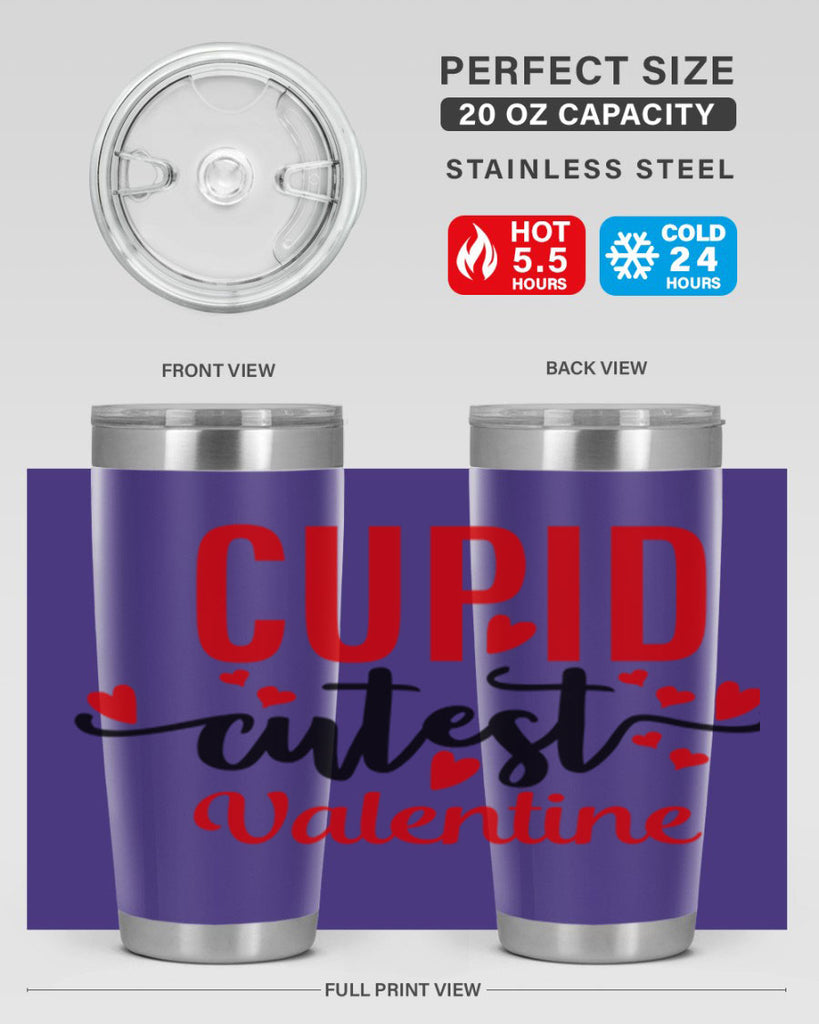 cupid cutest valentine 80#- valentines day- Tumbler