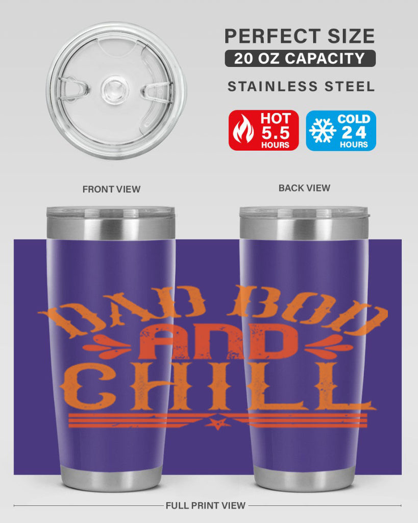 dad bod and chill 118#- fathers day- Tumbler