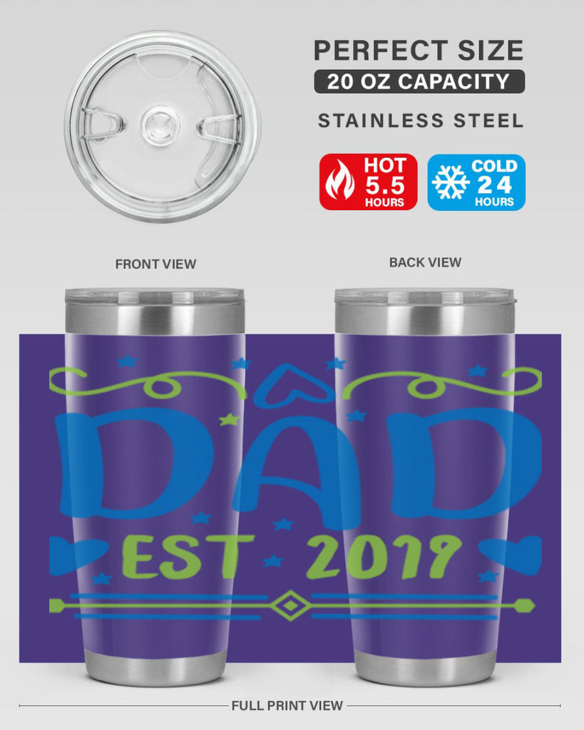 dad est 99#- fathers day- Tumbler
