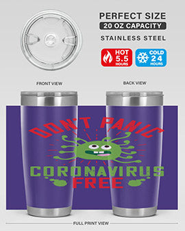 dont panic coronavirus free Style 43#- corona virus- Tumbler