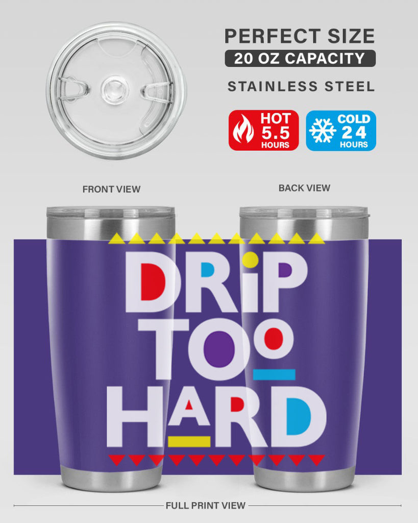 drip too hard 163#- black words phrases- Cotton Tank