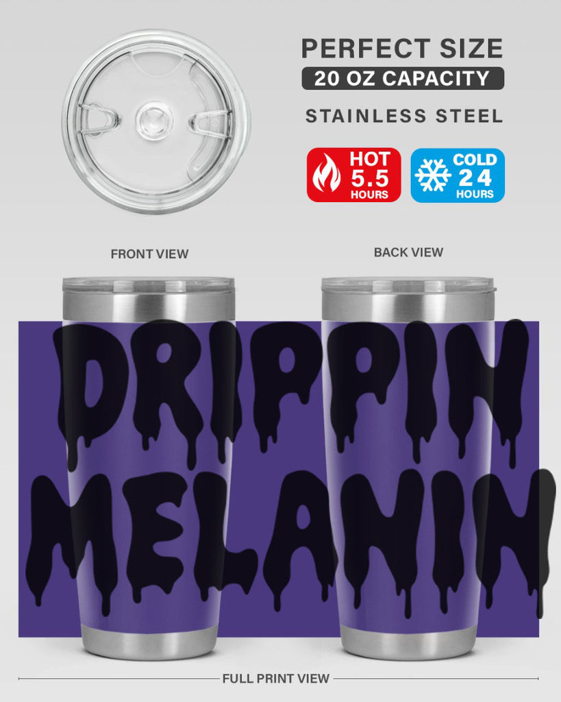 drippinmelanin  160#- black words phrases- Cotton Tank