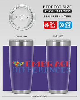 embrace differences Style 13#- autism- Tumbler