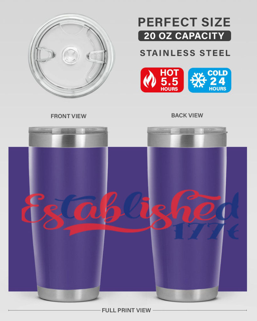 established Style 46#- Fourt Of July- Tumbler