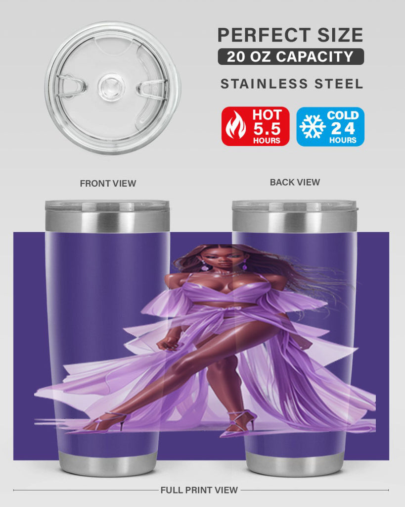 fashion girl in lavender 60#- fashion- Cotton Tank