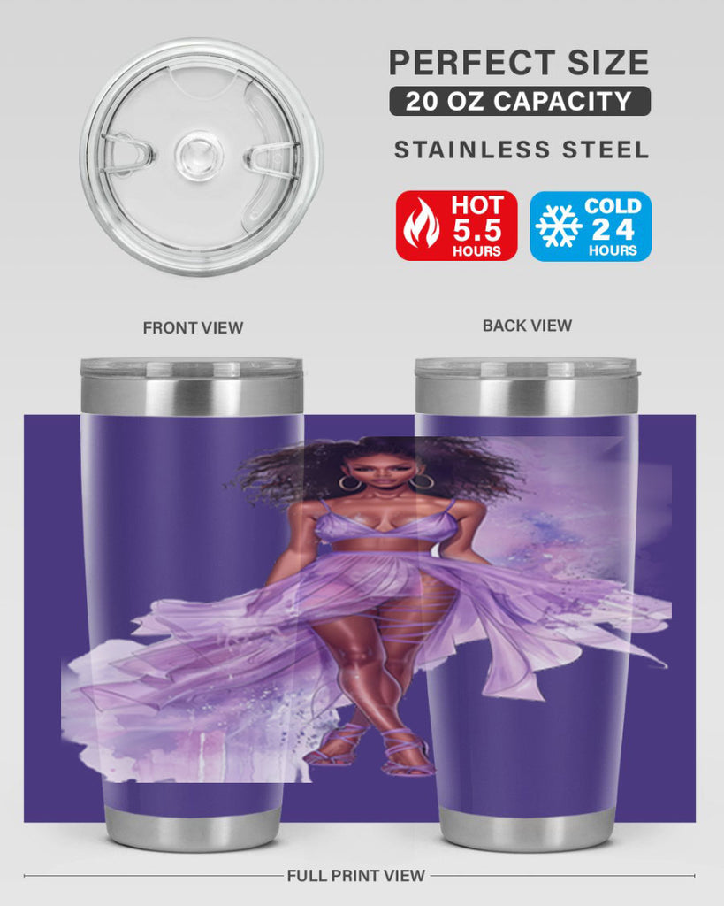 fashion girl in lavender 65#- fashion- Cotton Tank