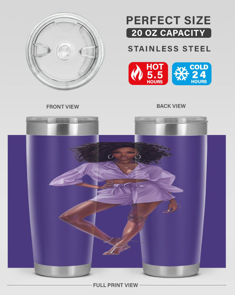 fashion girl in lavender 69#- fashion- Cotton Tank