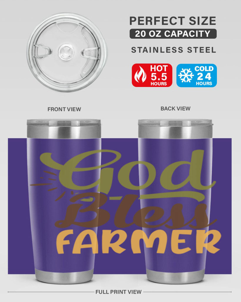 god bless farmer 10#- farming and gardening- Tumbler