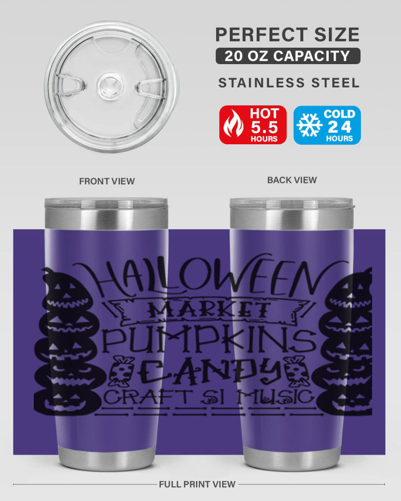 halloween market pumpkins candy 73#- halloween- Tumbler