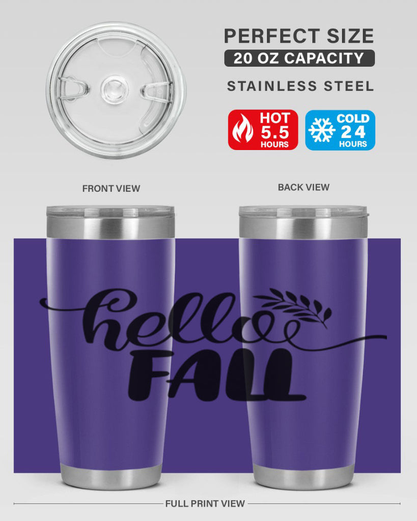 hello fall 54#- thanksgiving- Tumbler