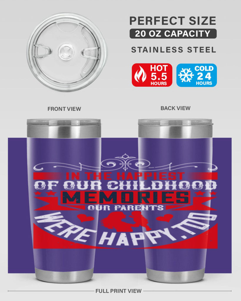 in the happiest of our childhood memories our parents were happy too 45#- Parents Day- Tumbler