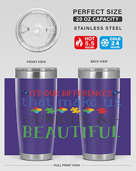 its our differences that make us unique beautiful Style 27#- autism- Tumbler