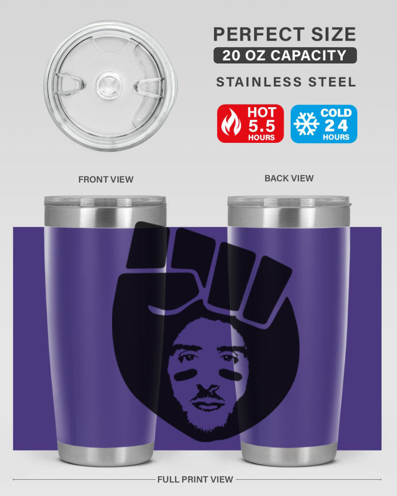 kaepernick fist hair 22#- black men - boys- tumbler