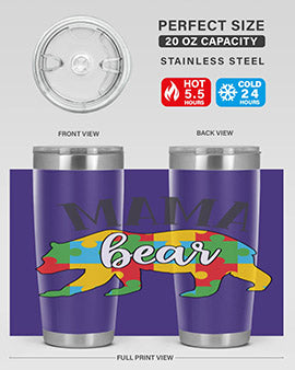 mama bear Style 32#- autism- Tumbler