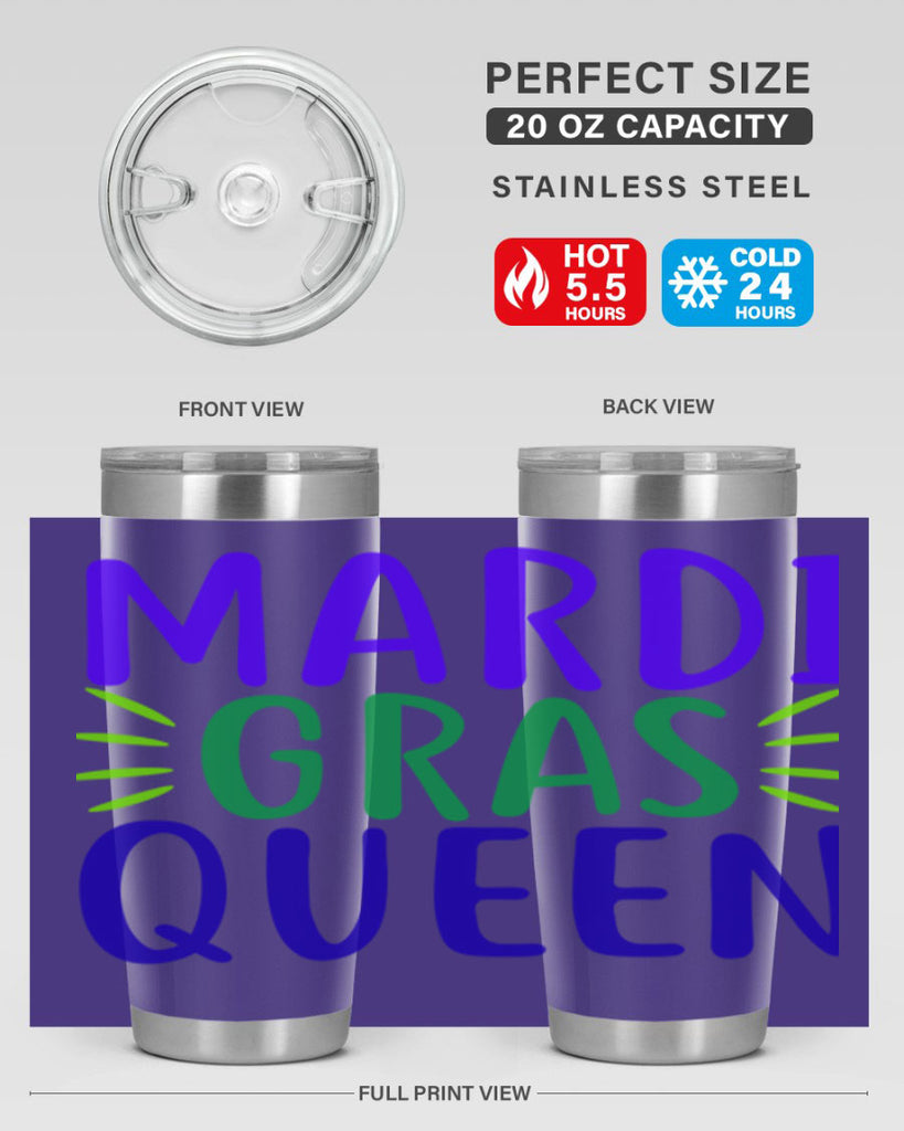 mardi gras queen 7#- mardi gras- Tumbler