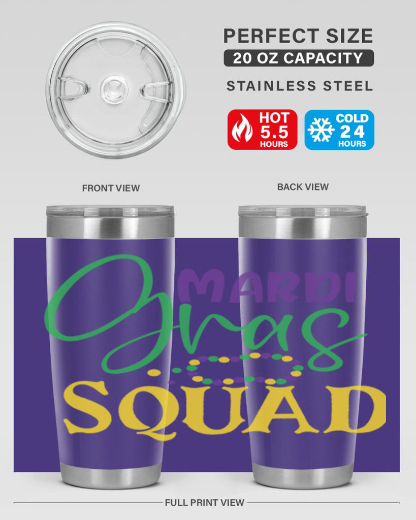 mardi gras squad 78#- mardi gras- Tumbler