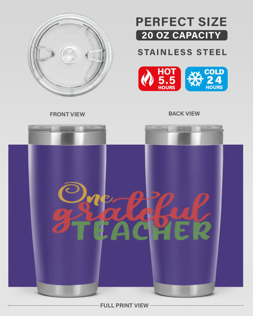 one grateful teacher Style 168#- teacher- tumbler