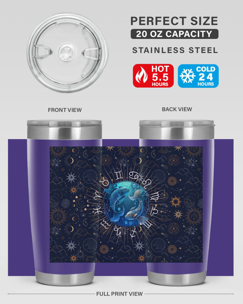 pisces Straight 366#- zodiac- Tumbler
