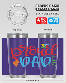 proud dad Style 36#- autism- Tumbler