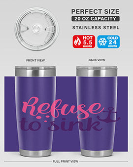 refuse to sink Style 4#- breast cancer- Tumbler
