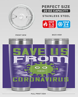 save us from coronavirus Style 25#- corona virus- Tumbler