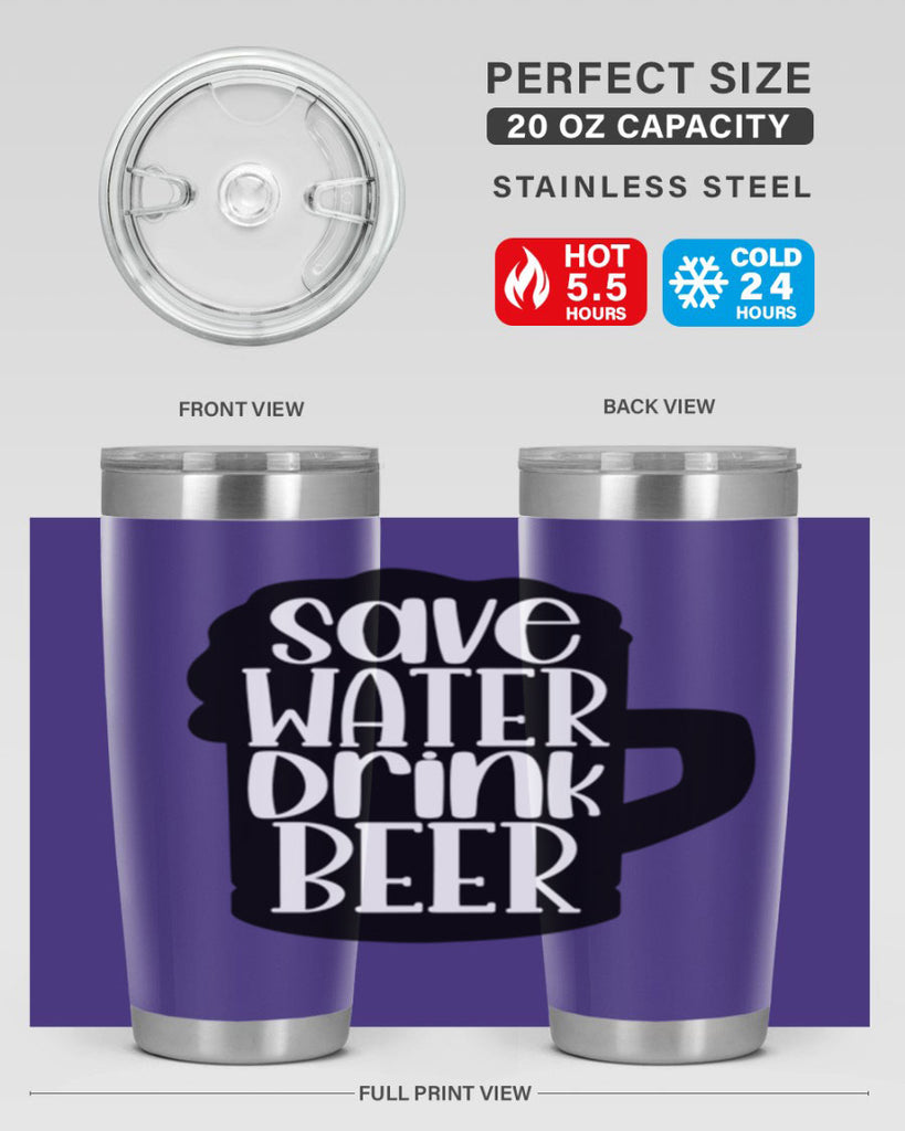 save water drink beer 23#- beer- Tumbler