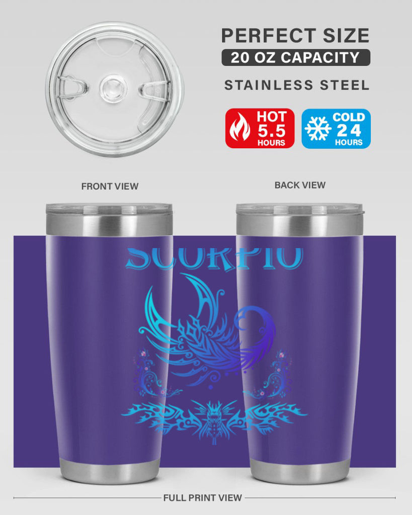 scorpio 449#- zodiac- Tumbler