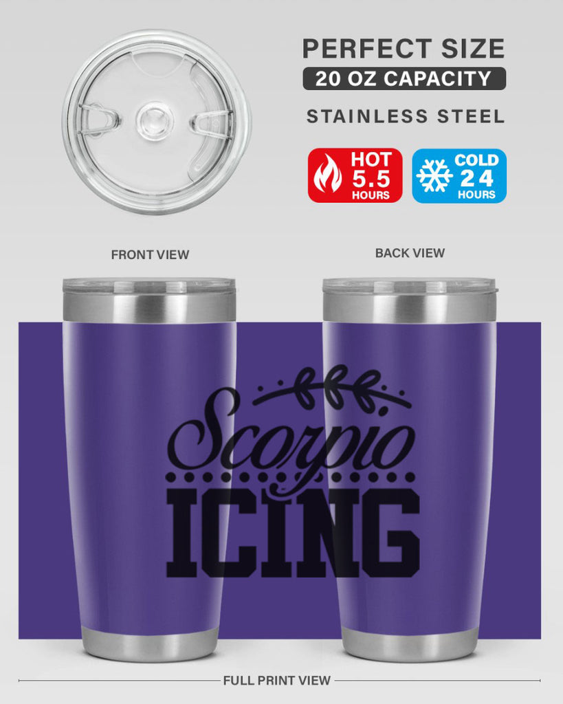 scorpio icing 442#- zodiac- Tumbler