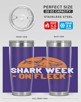 shark week on fleek Style 42#- shark  fish- Tumbler