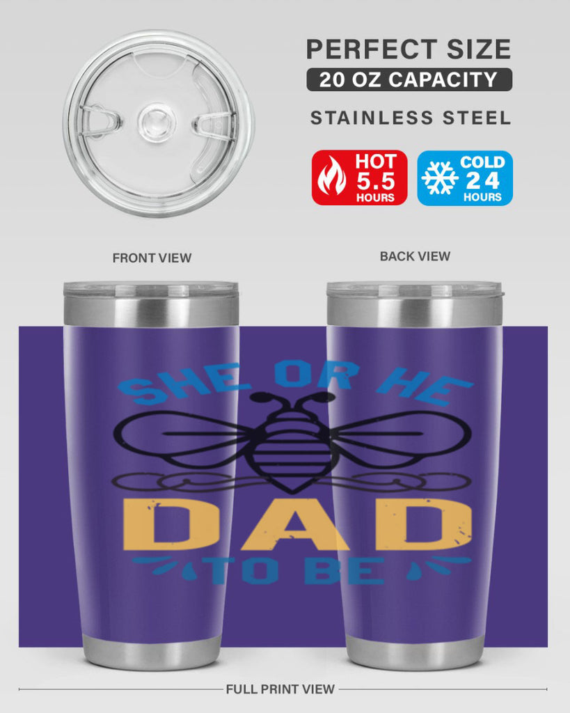 she or he dad to be Style 15#- baby shower- tumbler