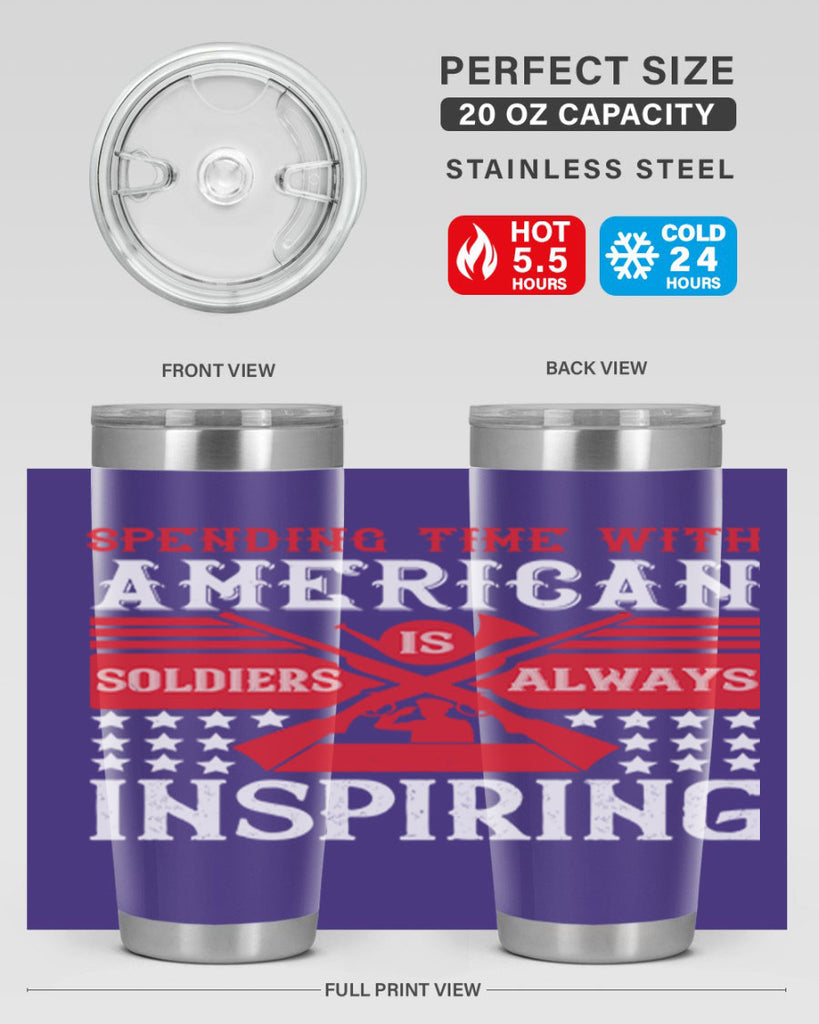 spending time with america’s soldiers is always inspiring 30#- Veterns Day- Tumbler