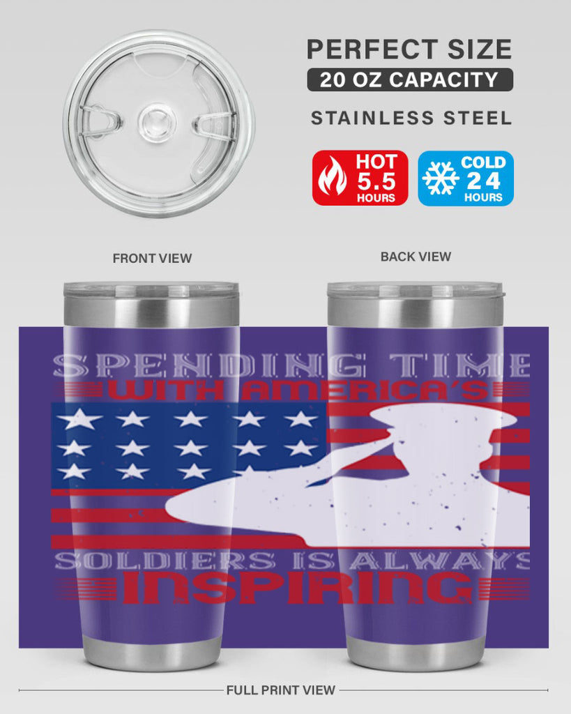 spending time with americas 90#- Veterns Day- Tumbler
