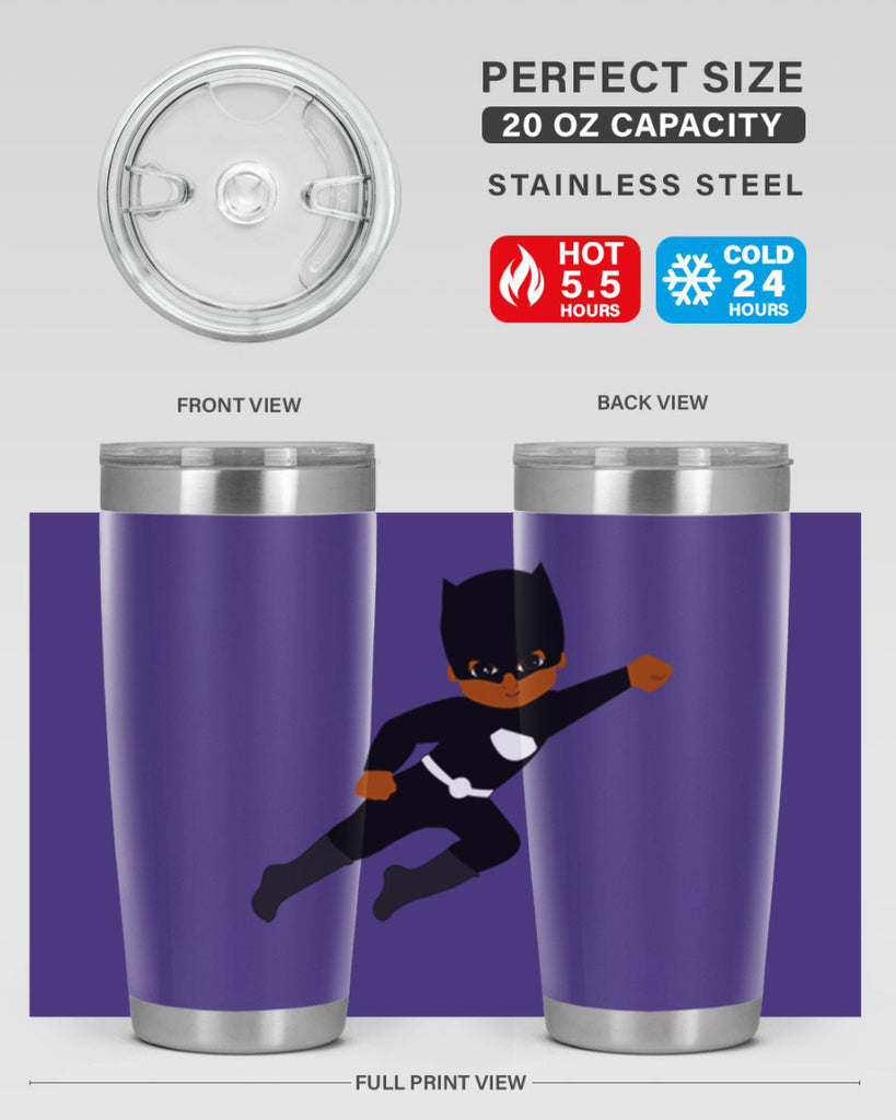 super kid 12#- black men - boys- tumbler