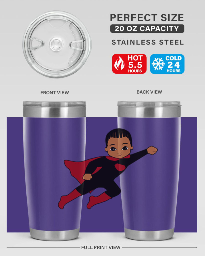 super kid 16#- black men - boys- tumbler