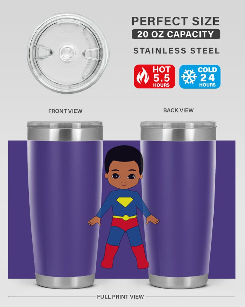 super kid 2#- black men - boys- tumbler