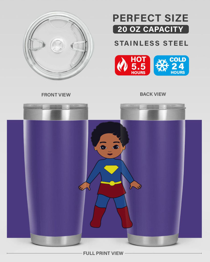 super kid 3#- black men - boys- tumbler