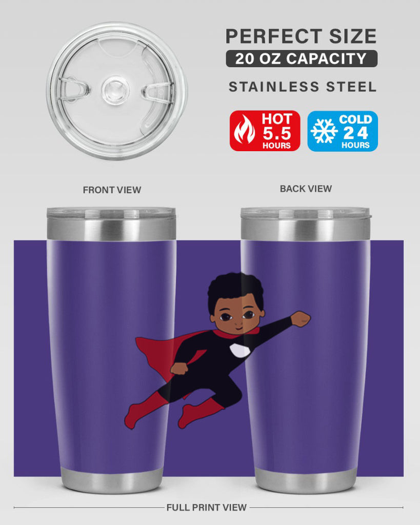 super kid 5#- black men - boys- tumbler