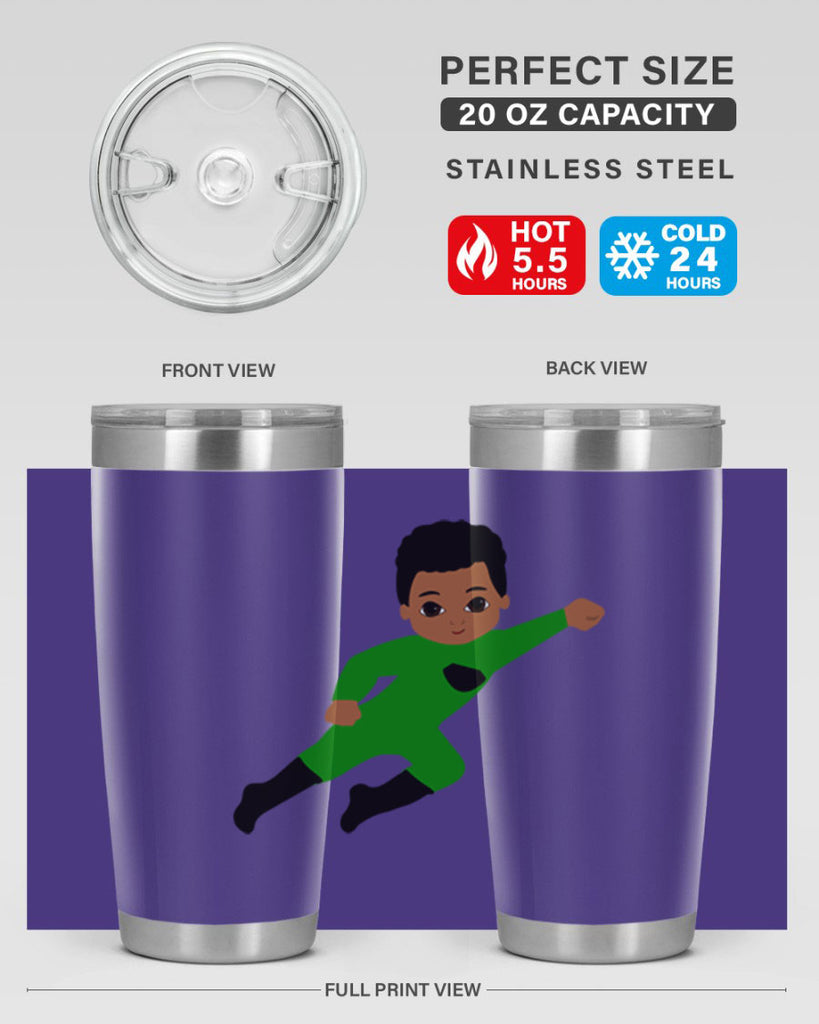 super kid 6#- black men - boys- tumbler