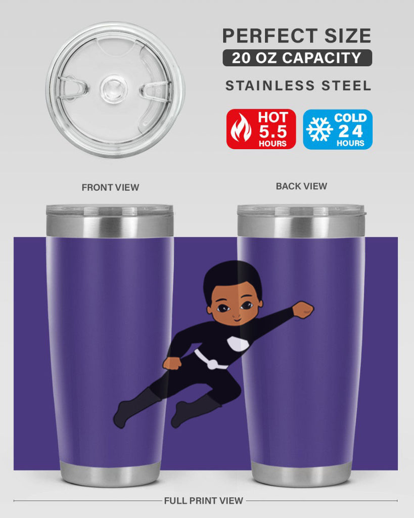 super kid 7#- black men - boys- tumbler