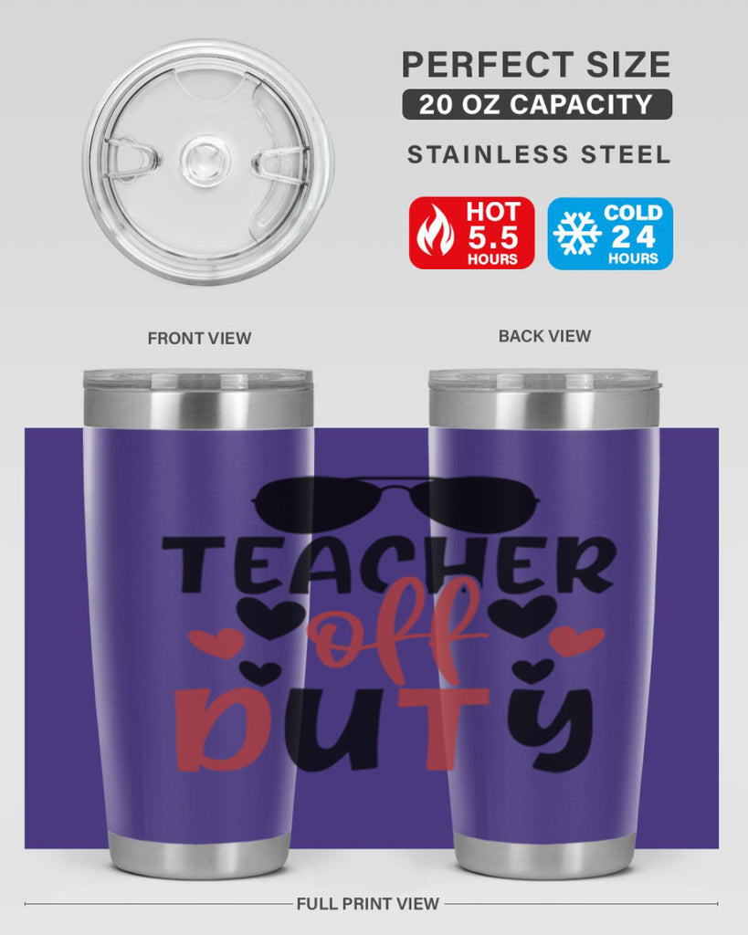 teacher off duty Style 205#- teacher- tumbler