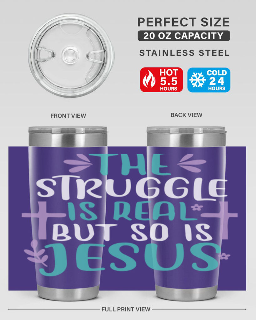 the struggle is real but so is jesusss 3#- easter- Tumbler