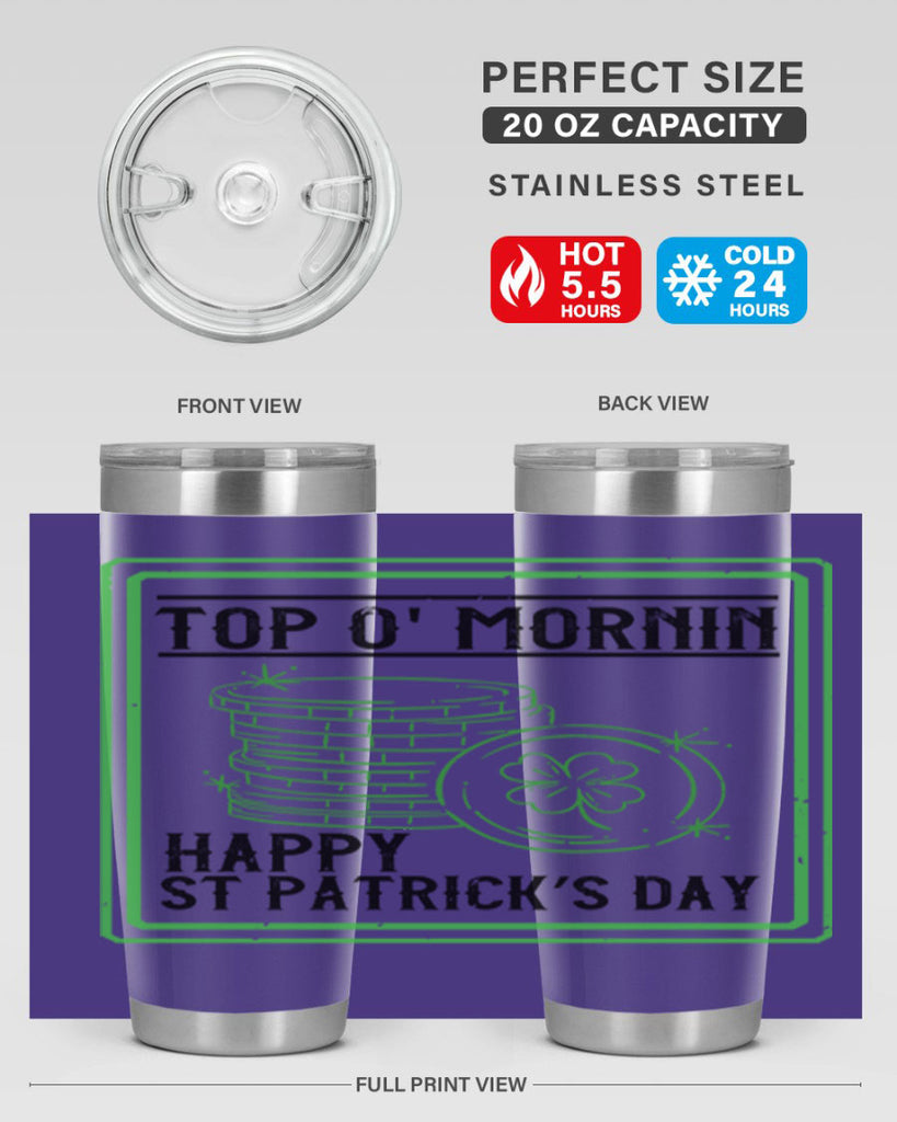 top o mornin happy st patrick’s day Style 8#- St Patricks Day- Tumbler