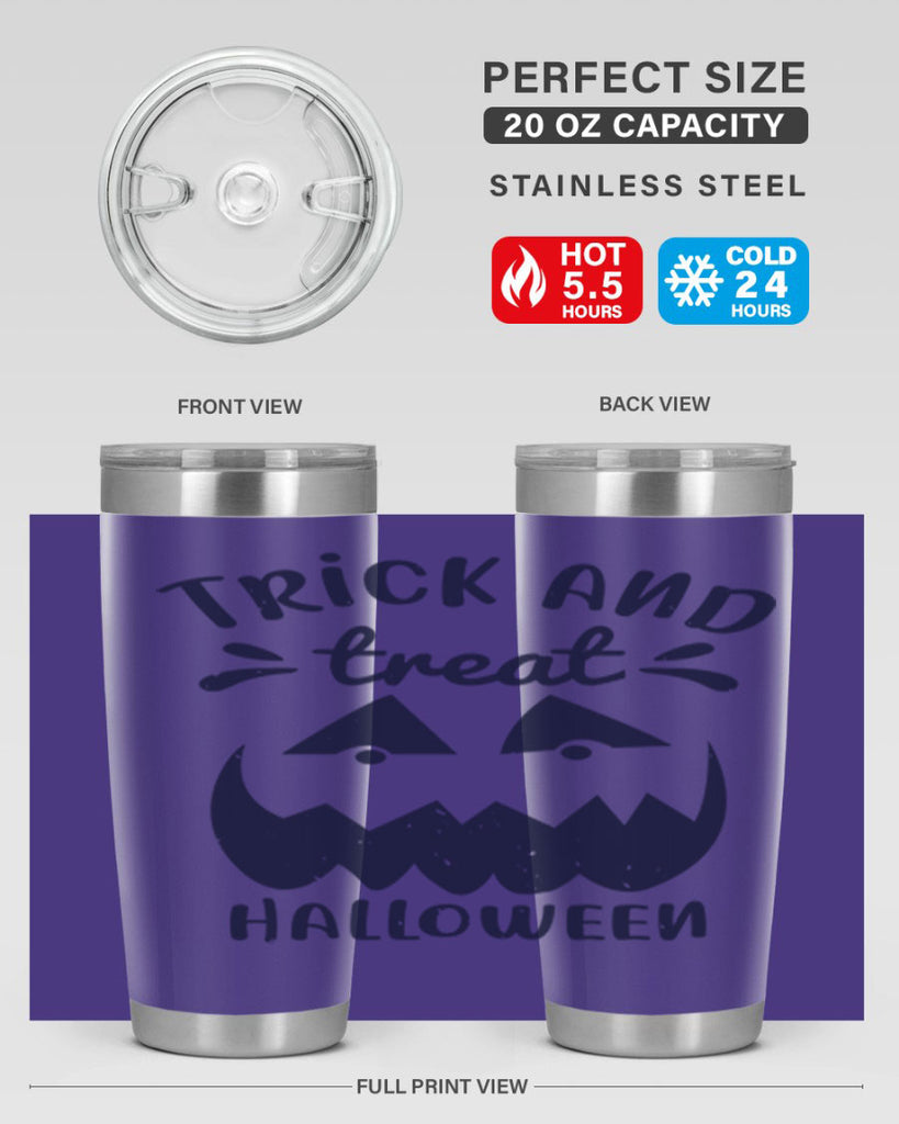 trick and treat halloween 126#- halloween- Tumbler