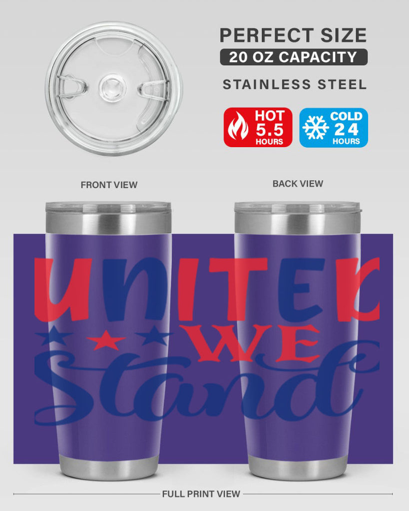 united we stand Style 75#- Fourt Of July- Tumbler
