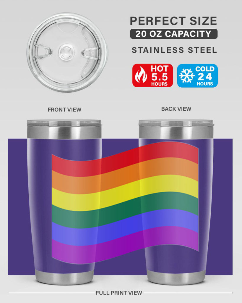 wavy rainbow flag 1#- lgbt- Tumbler
