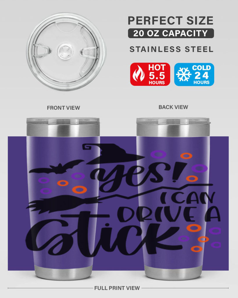 yes i can drive a stick 3#- halloween- Tumbler