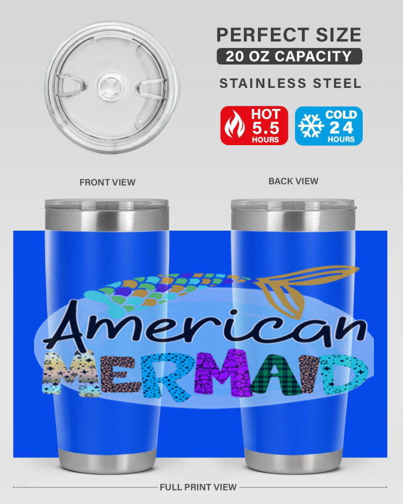 American Mermaid 14#- mermaid- Tumbler