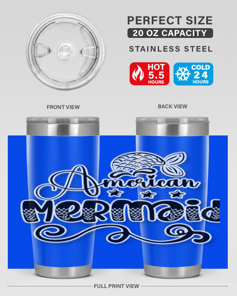 American Mermaid 15#- mermaid- Tumbler